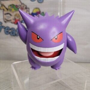 Pokémon Gengar 4” Vinyl Figure With Tongue Pop-Out Action 2018 WCT Nintendo